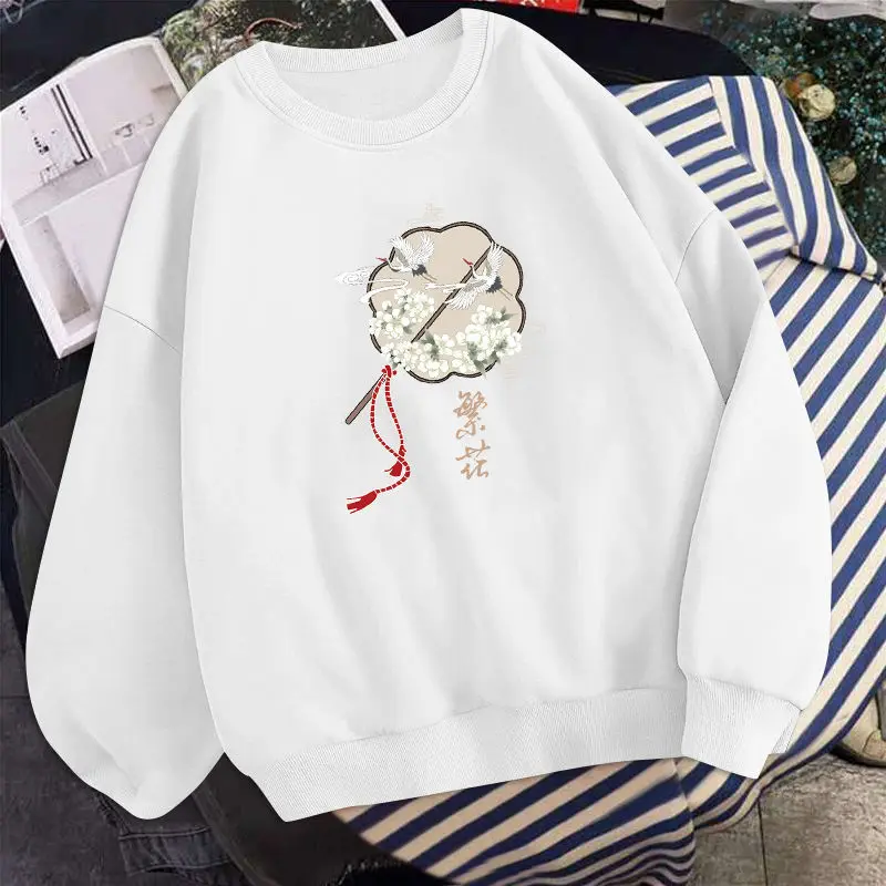 

Женская хлопковая толстовка в стиле аниме, с длинным рукавом