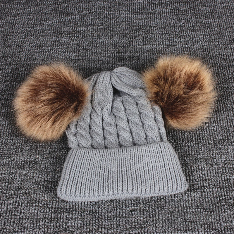 Шапка и шарф для новорожденных зимняя вязаная с помпоном 2 шт. | Детская одежда