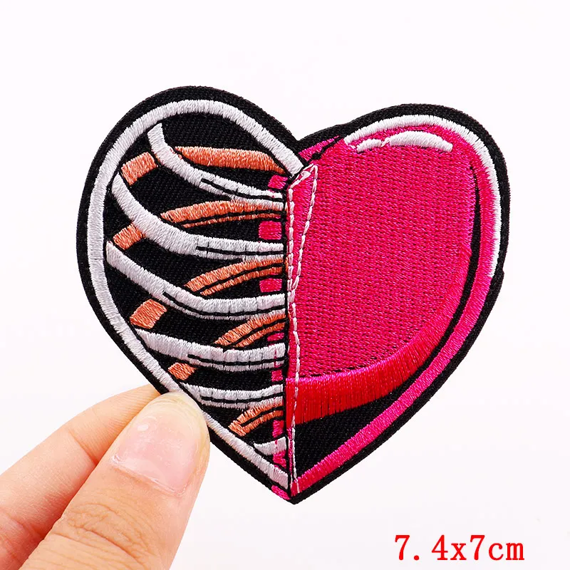 Радужные вышитые нашивки в стиле хиппи с черепом на одежду ЛГБТ гей гордость