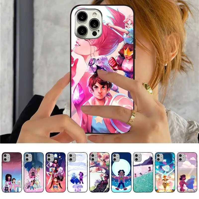 

Steven Universe Phone Case For iPhone 13 11 8 7 6 6S Plus X XS MAX 5 5S SE 2020 XR 11 pro DIY Funda