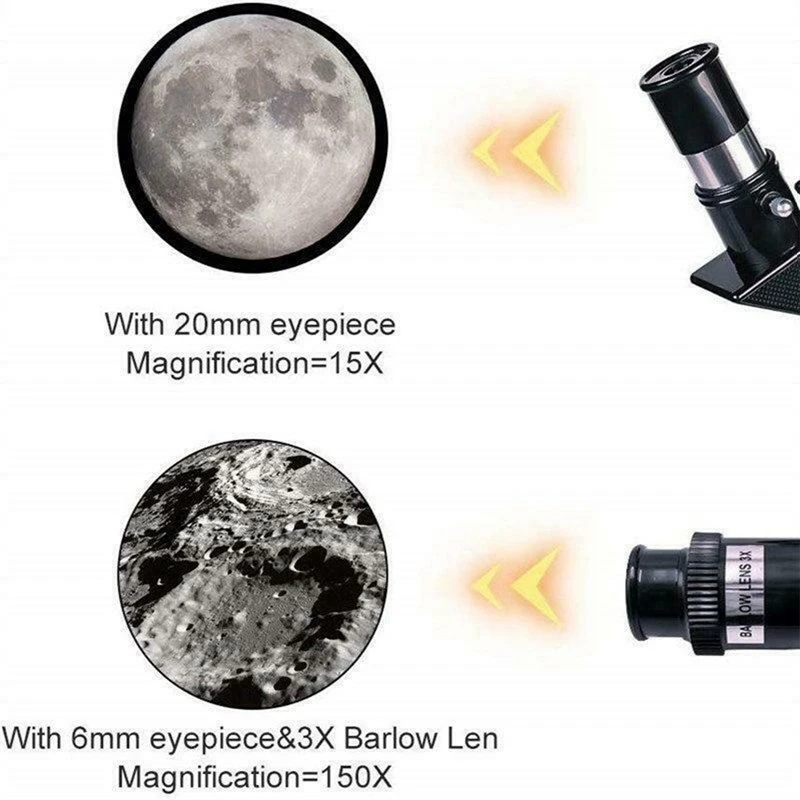 

30070 Refractor 70mm Astronomical Telescope Wide Angle Powerful 150X Zoom Telescope with Finderscope with Tripod New Year Gift