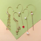 Серьга с кисточкой в стиле бохо для женщин и девушек, длинные серьги-клипсы с перьями и кисточками, модное Ювелирное Украшение без отверстий для ушей, клипса, 1 шт.