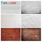 Виниловый фон Funnytree для фотосъемки, с градиентом, с изображением кирпичной стены