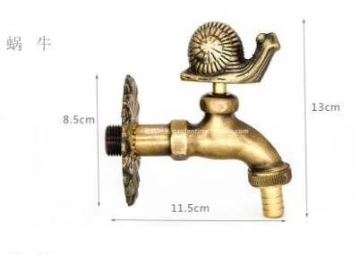 11 outdoor garden faucet animal shape Bibcock antique brass Fat cat tap for washing mop/Garden watering Animal faucet - Цвет: 11