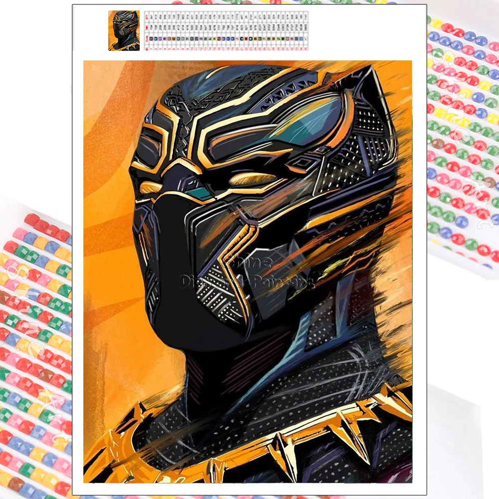 Алмазная живопись Marvel Черная пантера искусство мультфильм ваканда животные 5D