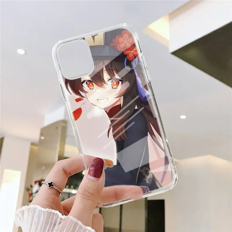 

Hu Tao Genshin Impact Phone Case Transparent Case For Iphone 6 6s 7 8 Plus XR X XS XSmax 11 12 Pro Mini Max