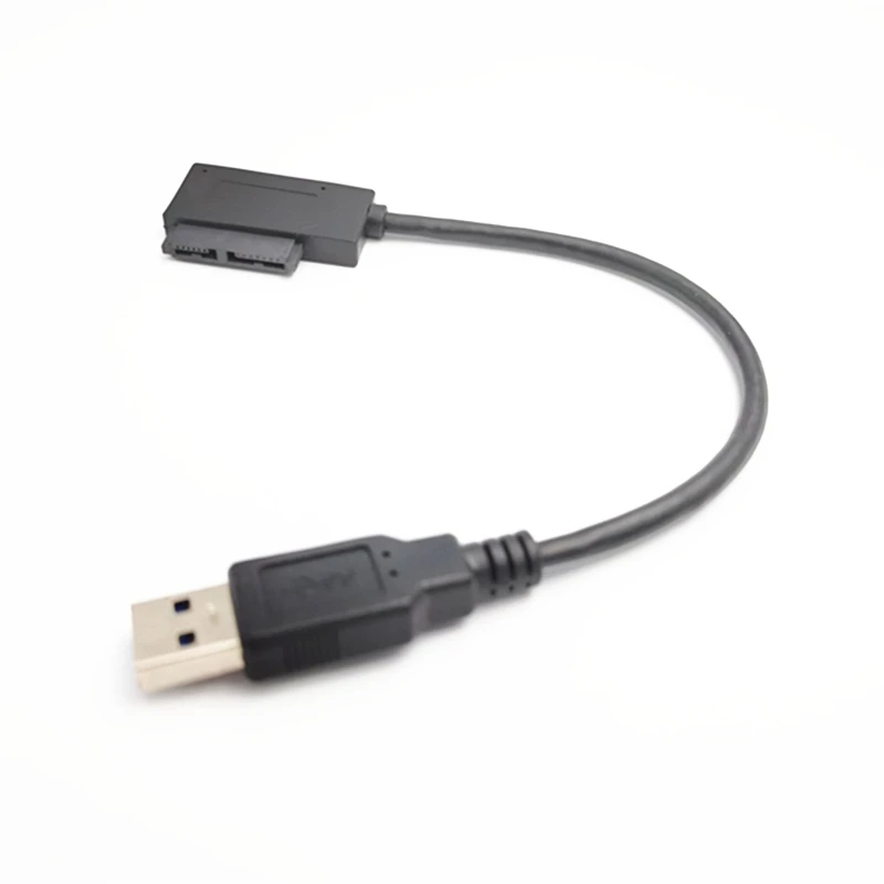 Конвертер USB3.0 Slim SATA USB для оптического привода ноутбука DVD 7 + 6 контактов 24 см