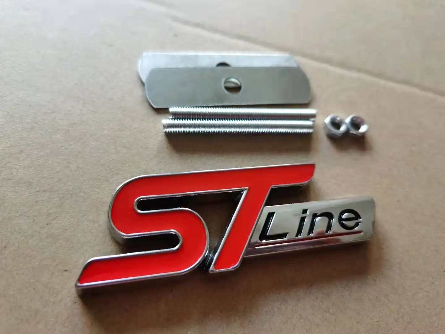 1 металлическая звезда ST line передняя решетка автомобиля эмблема значок