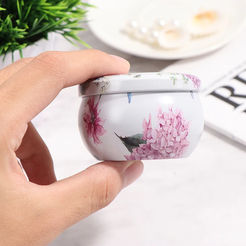 

New 2.2OZ Personality Candy Box Drum-shaped Cookie Box Party Supply Tea Pot Tin Box