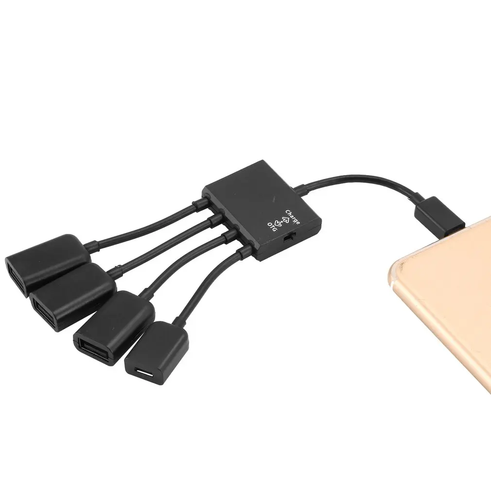 3/4 порт Micro Usb кабель для зарядки концентратор сплиттер коннектор адаптер
