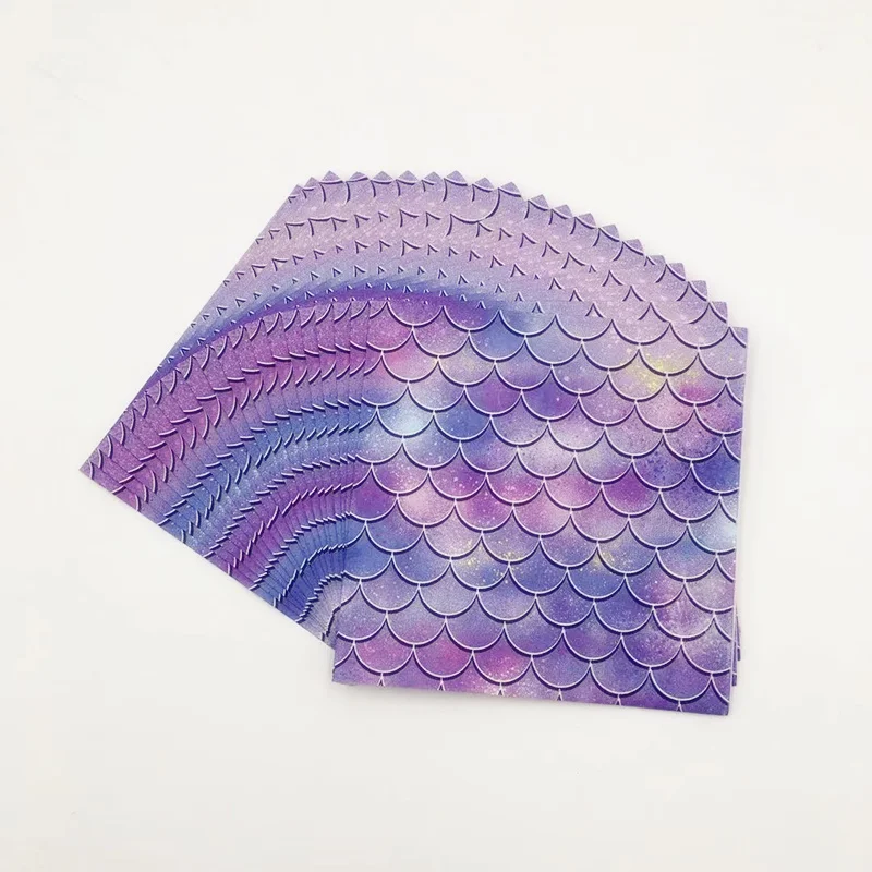 

20pcs/pack First Dreamy Purple Sea Mermaid Shell Star Animal Paper Napkin Towels
