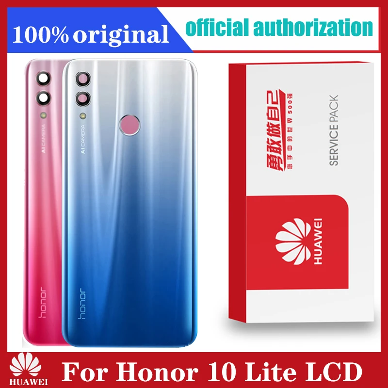 Оригинальная запасная задняя крышка для HUAWEI Honor 10 LITE аккумулятор стекло с