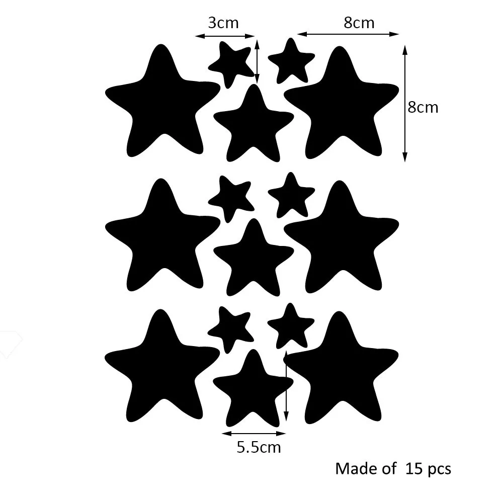 

Multiple Sizes Stars Wall Stickers For Kids Room Home Decoration Living Room Wall Decals Baby Nursery Bedroom Mural