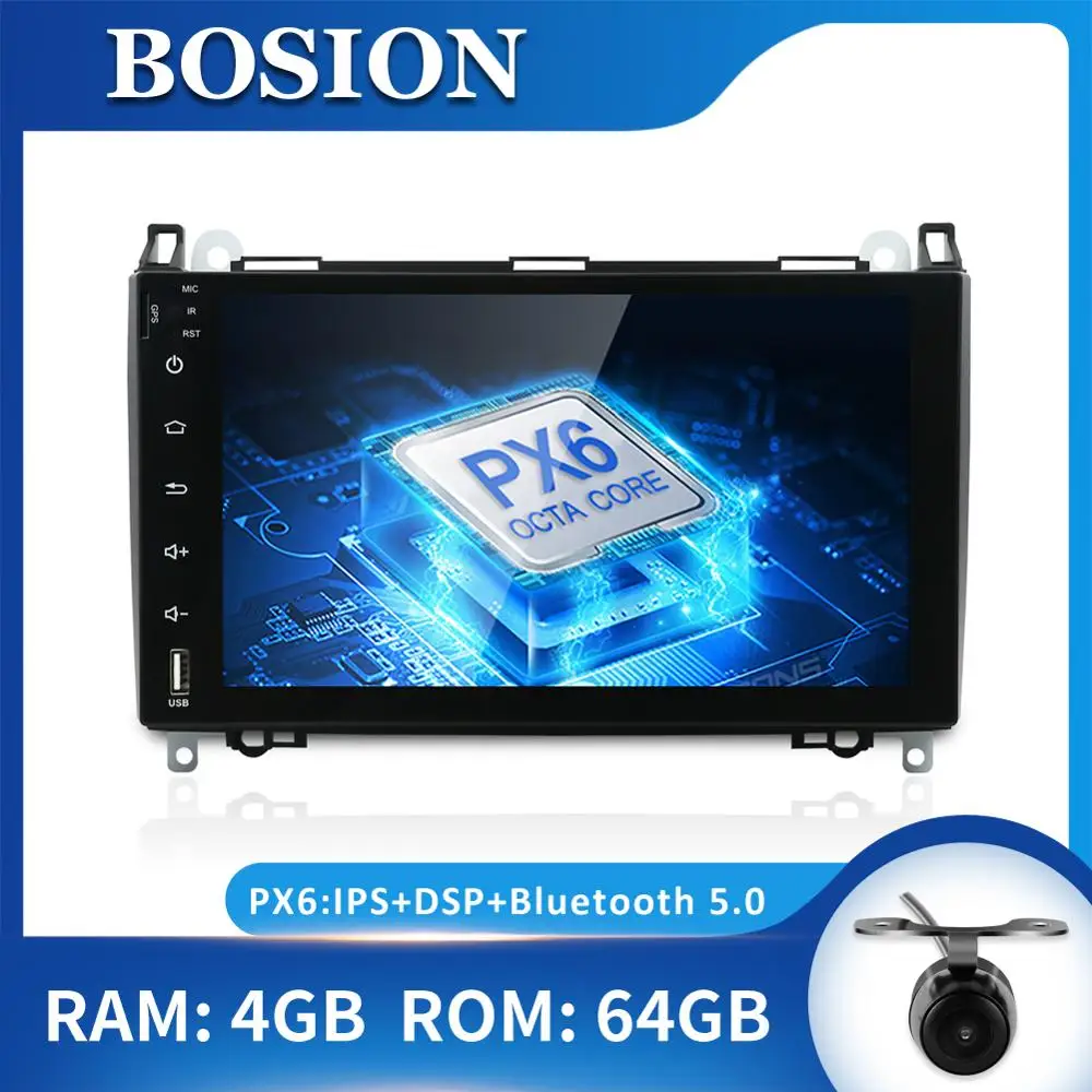 Автомобильный радиоприемник 9 ''PX6 Android 10 2Din для Mercedes Benz B200 Sprinter W906 W639 AB Class W169 W245