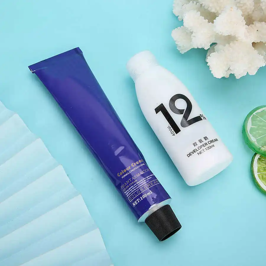 Краска для волос женщин 100 мл/бутылка натуральный цвет Модная красочная краска