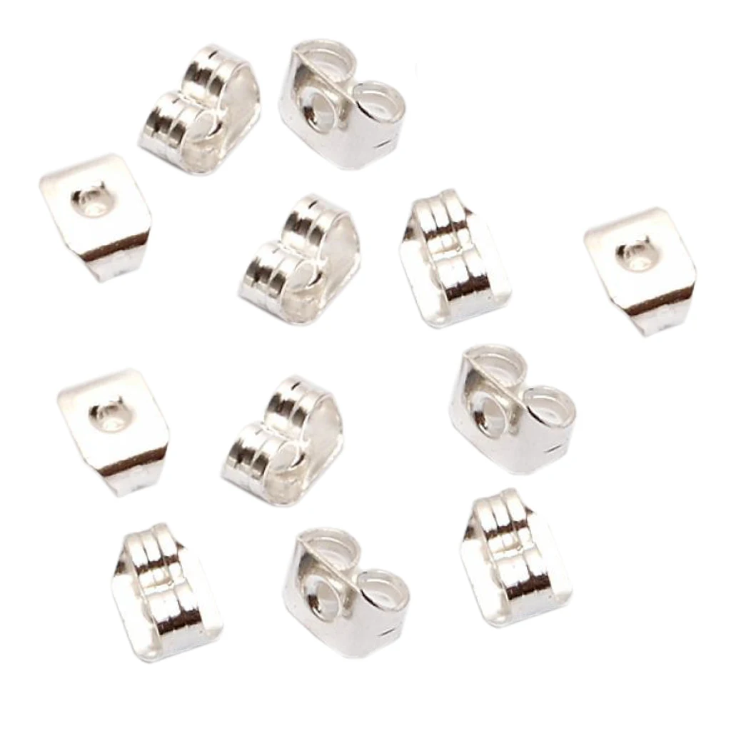 25 пар сережек бабочек заглушки для задней панели 3x5 мм|Ювелирная фурнитура и