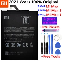 100 orginal xiao mi bm49 bm50 bm51 battery for xiaomi max 2 3 max2 max3 high quality phone replacement batteries free tools