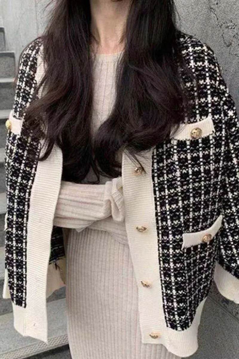 

Simple Korea Sweater Fashion 2021 Spring New Ladies Knitting Cardigan Sweater Female Coat Jersey Mujer Women's Clothing EK50MY