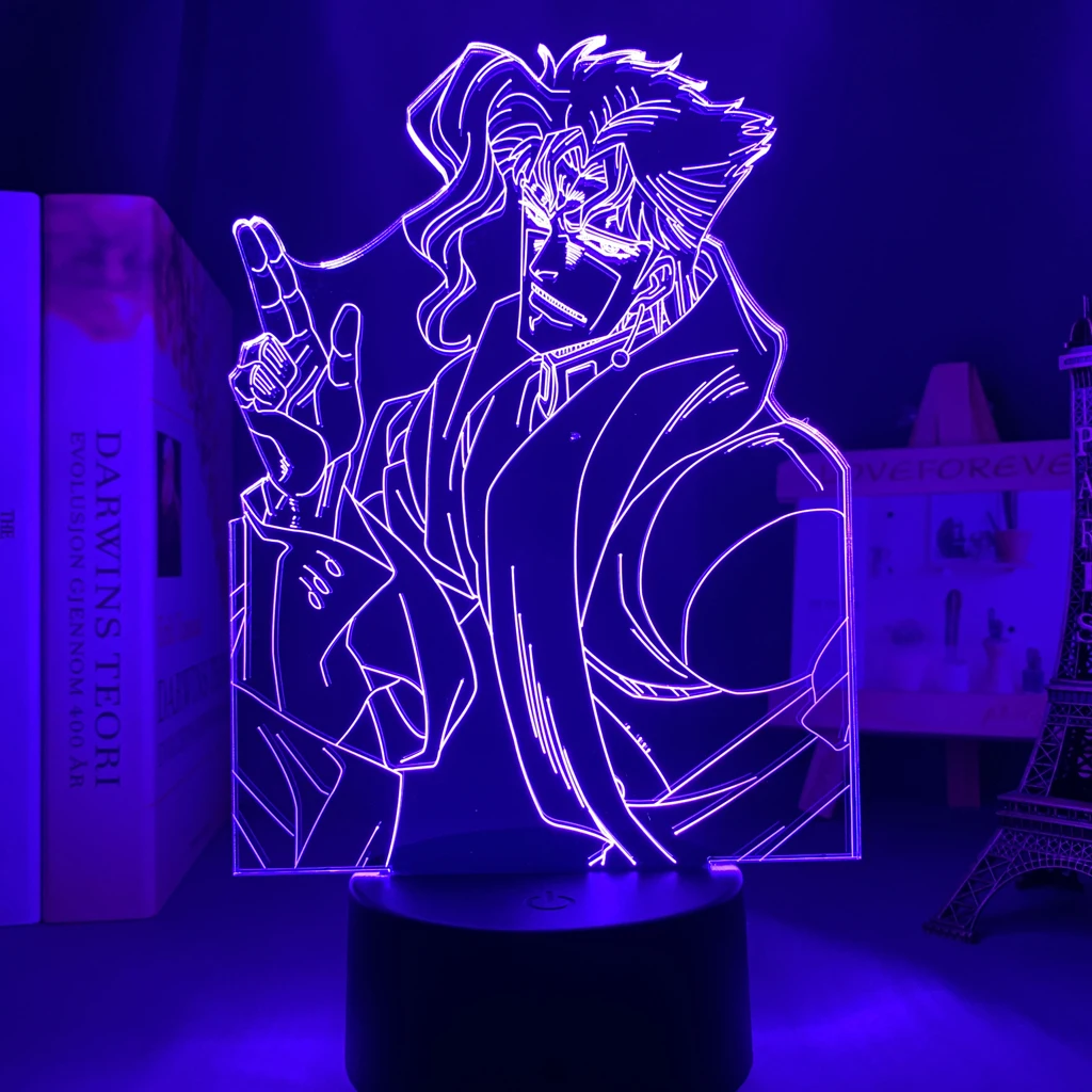 3d светильник JoJo по мотивам аниме Невероятные приключения ламсветильник для