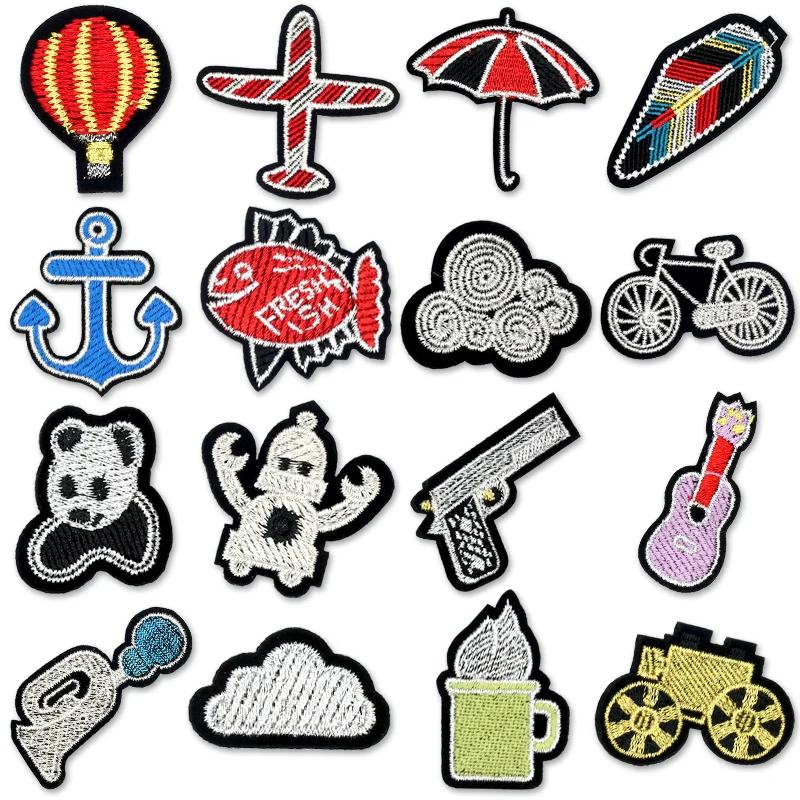 Нашивки для одежды с железной вышивкой Детские нашивки героями мультфильмов