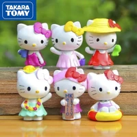 takara tomy fashion cartoon hello kitty cake decoration simple car ornaments dolls hand made car decorations
