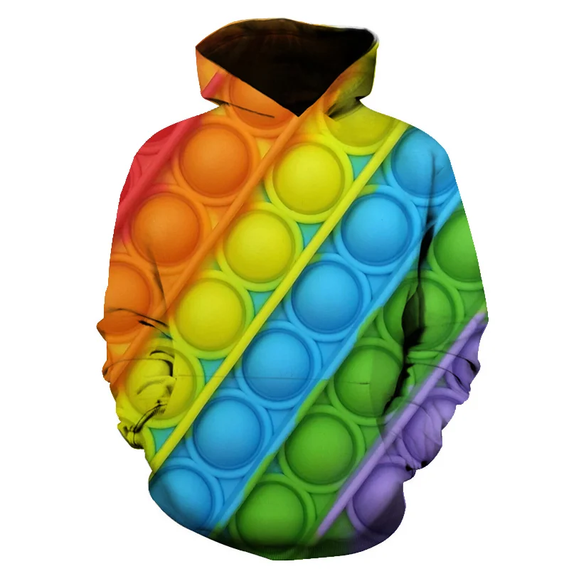 

Hot Cute Rainbow 3D Hoodie Top Fashion Color 3D Print For Boys Girl Kids Spring and Autumn Clothing Dynamic Child Cartoon Tops