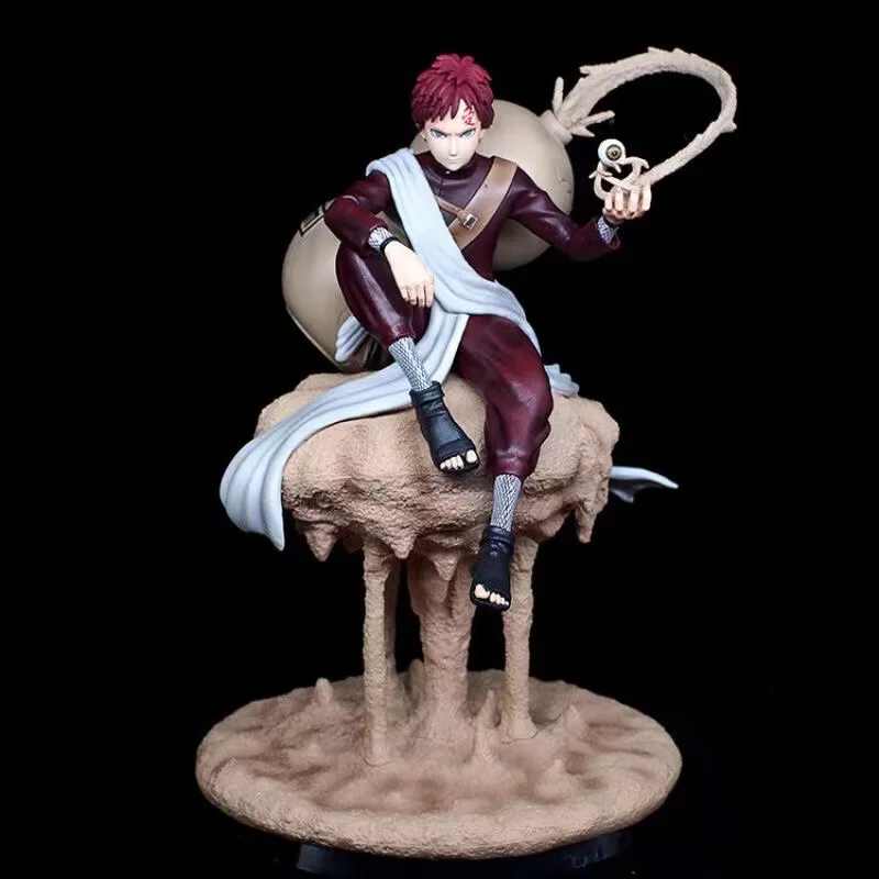 

Japan Anime Action Figures 25cm Gaara Action Figure One Tail Battle Sitting PVC Gaara Figure PVC Model Doll Collection Kids Gift
