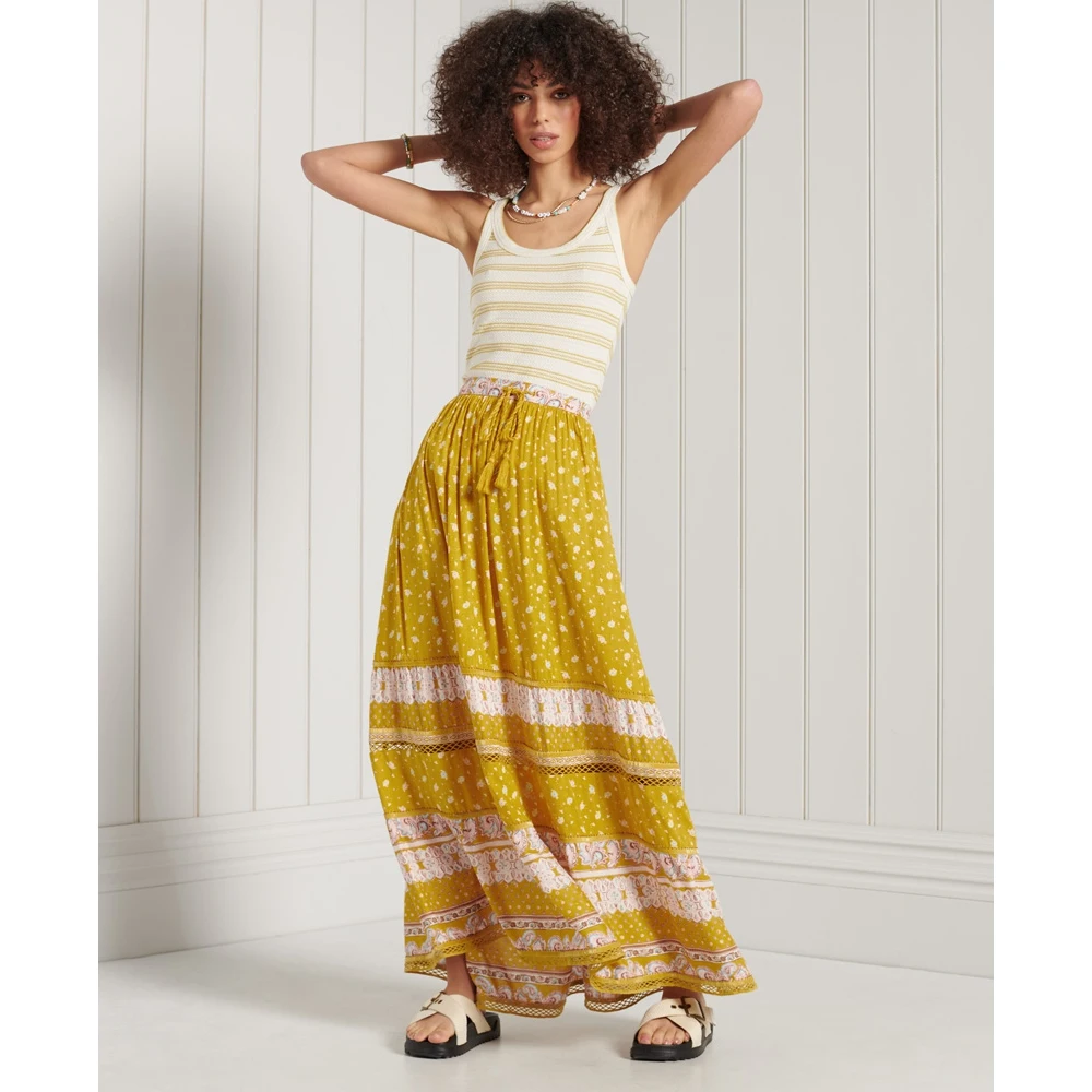 Юбка SUPERDRY AMEERA MAXI SKIRT Ochre |
