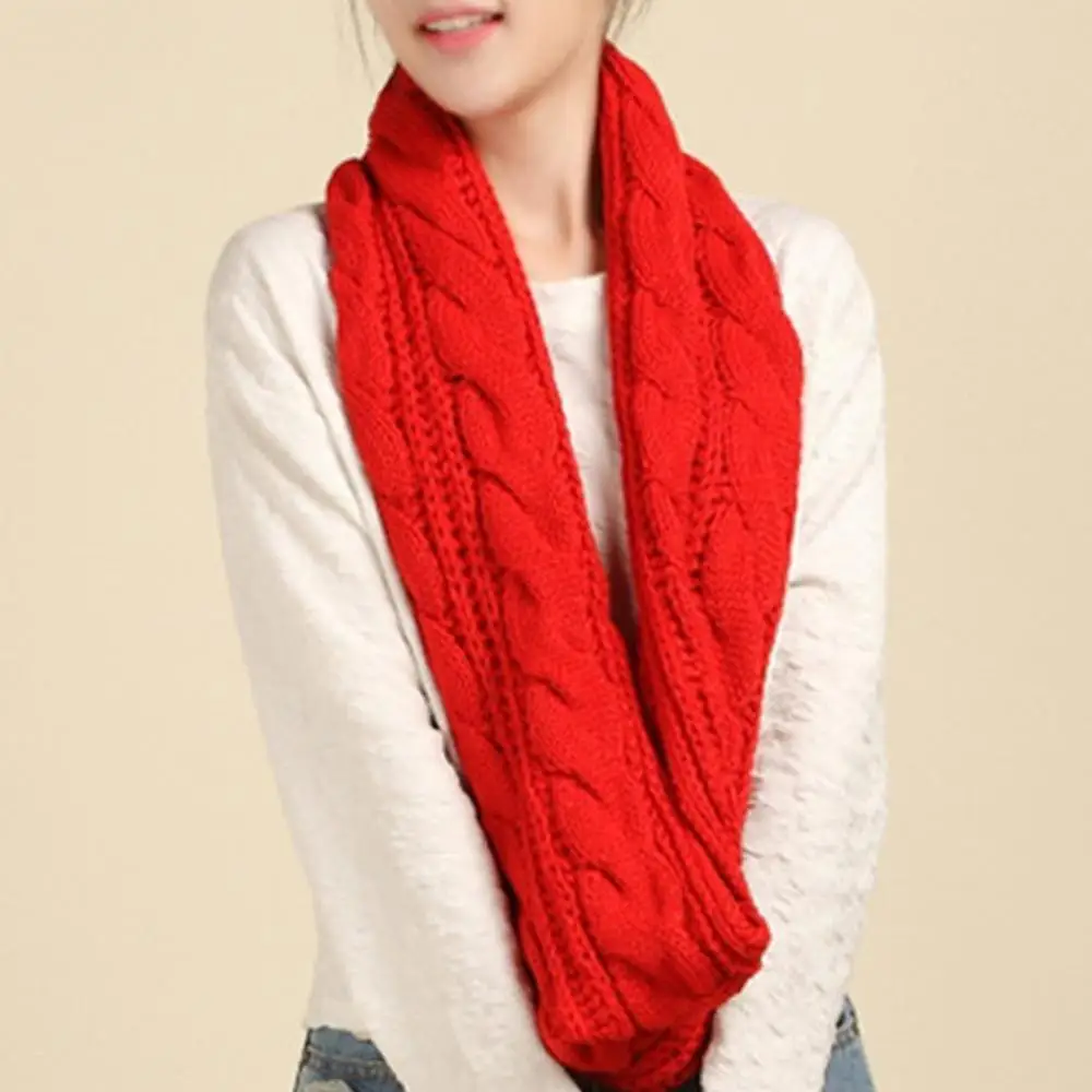 1 шт. модный теплый вязаный снуд шарф зимний женский кашемировый для женщин