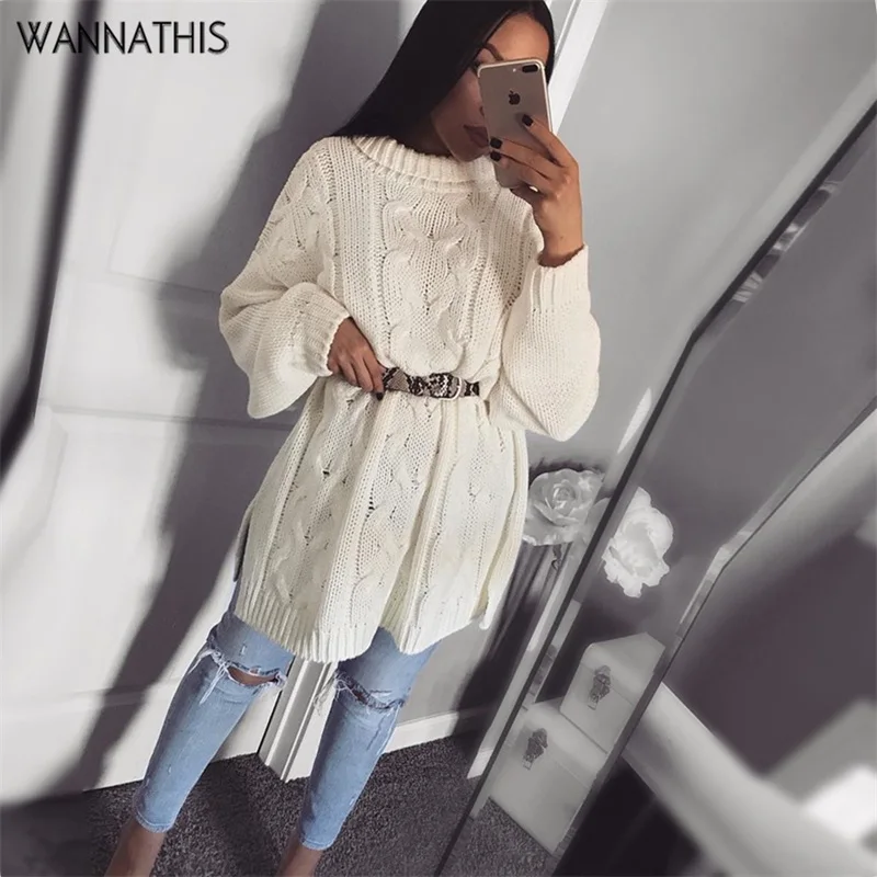Женское трикотажное платье Wannathis повседневное однотонное облегающее свитер с