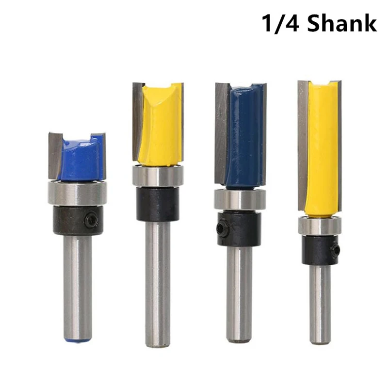 Трафарет с хвостовиком 1/4 дюйма фреза для обрезки прямым концом триммер очистки
