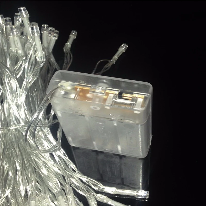 Светодиодная светильник рлянда с аккумулятором 1 м/2 м/5 м/10 м Рождественская