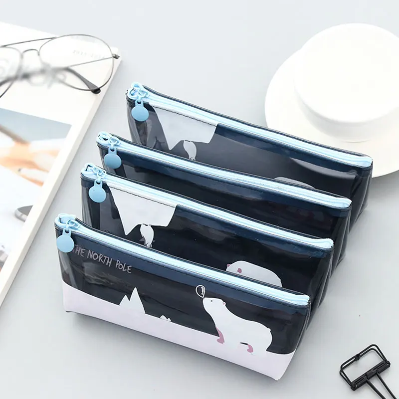 Сумка для канцелярских принадлежностей с креативным принтом медведя косметичка