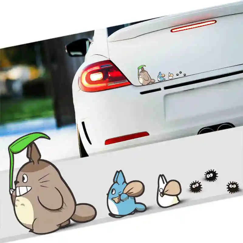 Наклейки на машину Tonari No Totoro стильные аксессуары для Skoda Octavia Superb Fabia Kamiq Karoq Kodiaq Rapid