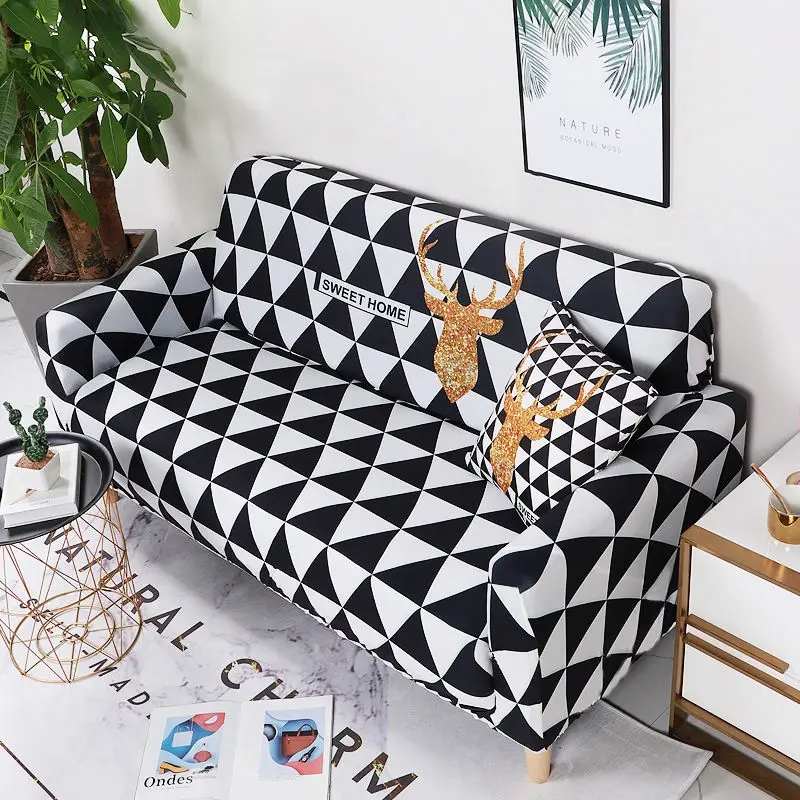 

Living Room Elastic Sofa Cover New Sofa Cover Sofa Cover 1/2/3/4 Seat Corner Sofa Affordable All-Inclusive Cotton Cover