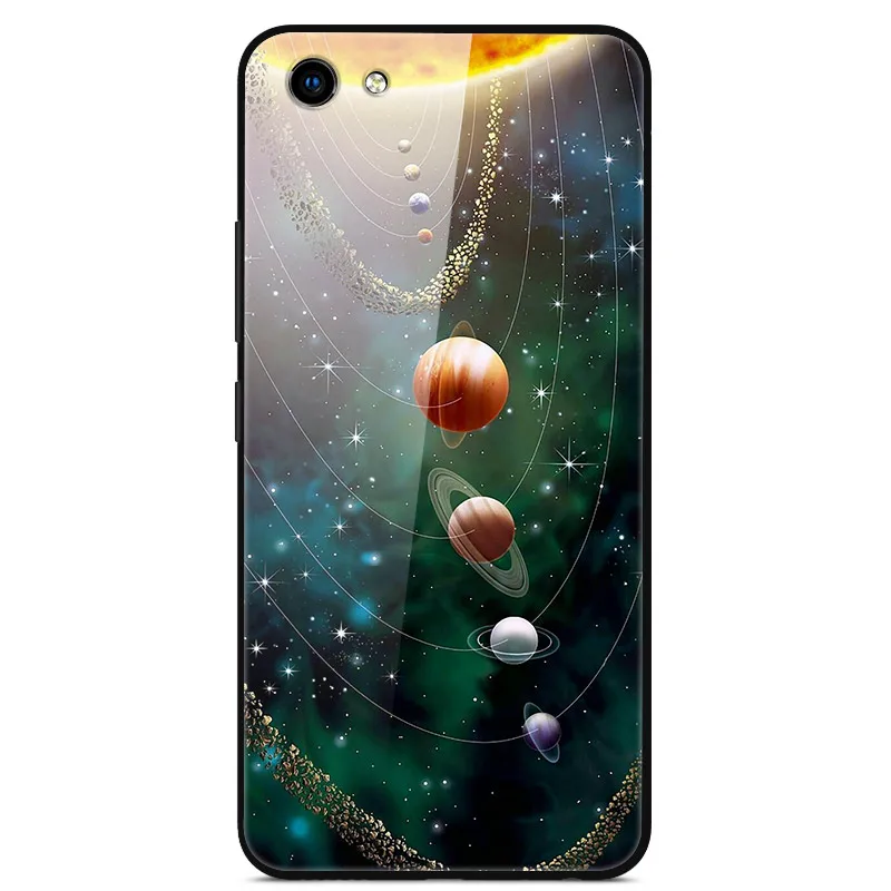 28 Закаленное стекло чехол для Vivo Y81 чехол Жесткий ПК цветная задняя крышка для Vivo Y81 Y 81 чехол Vivo 1808 бампер для телефона VivoY81 6,22" - Цвет: 28