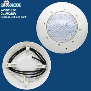 Светодиодный фонарь для бассейна, водонепроницаемая уличсветильник подводная ЛАМПА IP68 с пультом дистанционного управления, 12 В переменногопостоянного тока, 24 Вт, 36 Вт