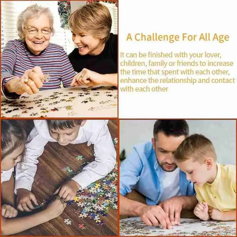 

Funny Child Puzzles Educational Games Toys Beautiful Pattern Indoor Scenery Assembling Toys Jigsaw Relaxing Landscape Puzzl V5Q4