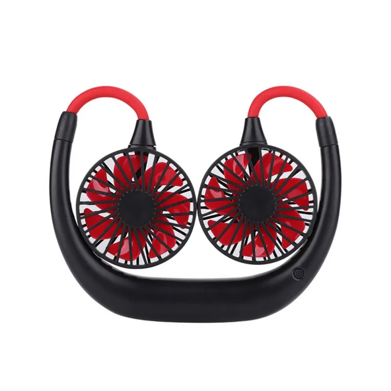 

Mini USB Portable Fan Neck Fans Neckband With Rechargeable Battery Small Desk Fans Handheld Air Cooler Conditioner For Room