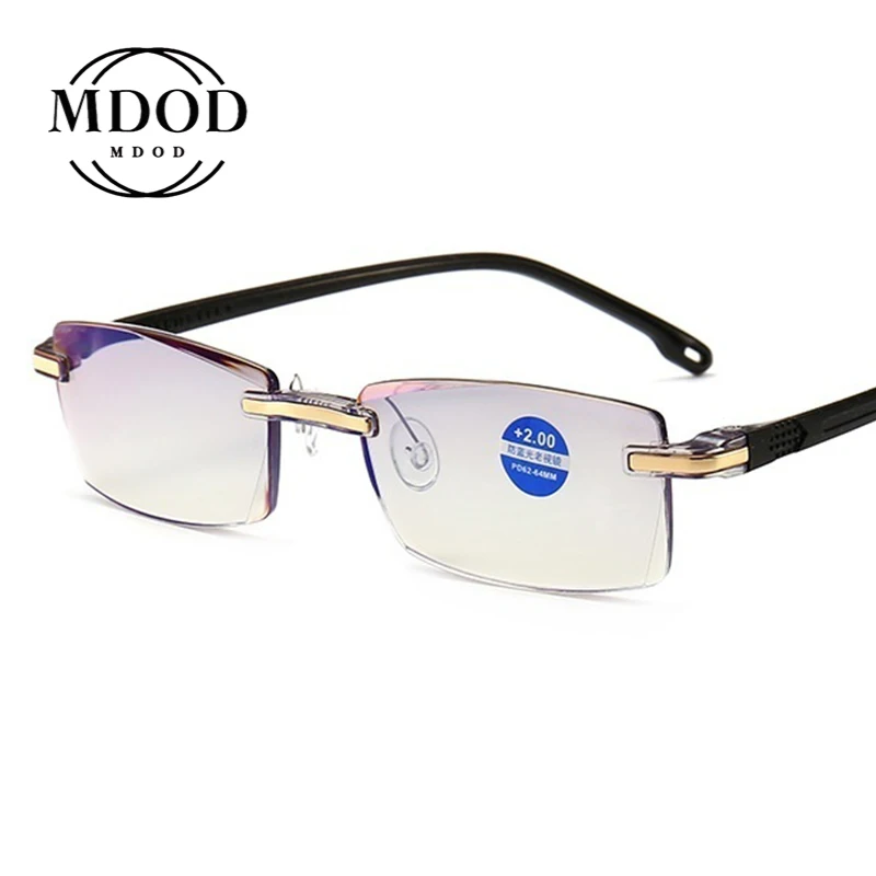 Очки для чтения без оправы с защитой от сисветильник света мужчин и женщин