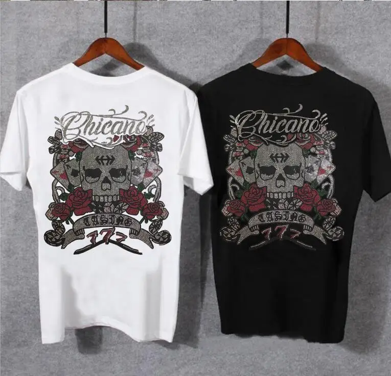 hot drill brand two side designer t shirt men pullover homme cotton hot sale free global shipping