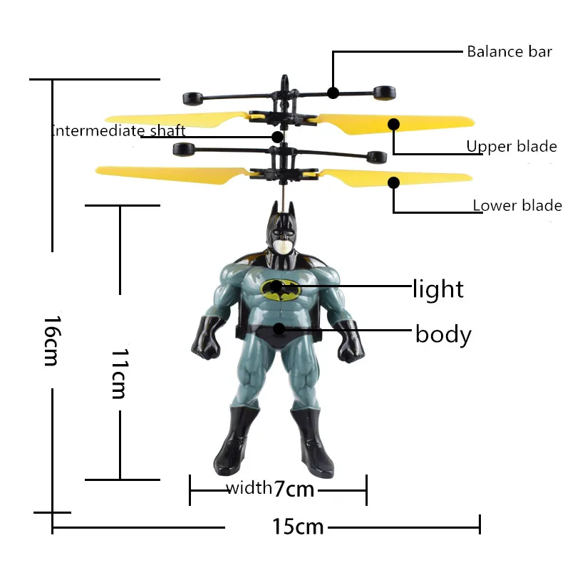 Летающий Дрон Мини RC летающие игрушки светодиодный освещение детские ручной