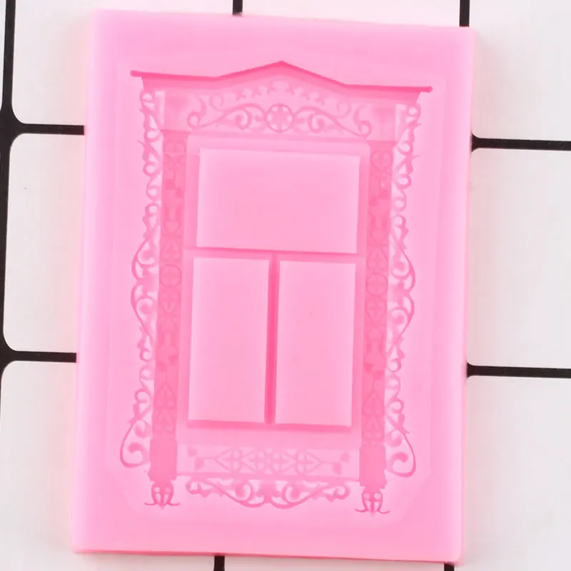 3D Window Cake Border Silicone Molds DIY Relief Cupcake Topper Fondant Decorating Tools Candy Clay Chocolate Gumpaste Mould | Дом и сад
