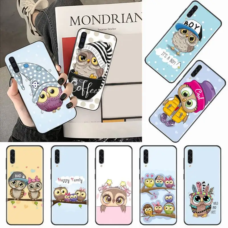 

Baby Cute Owl Lover Cartoon Phone Case For Samsung galaxy A S note 10 12 20 32 40 50 51 52 70 71 72 21 fe s ultra plus