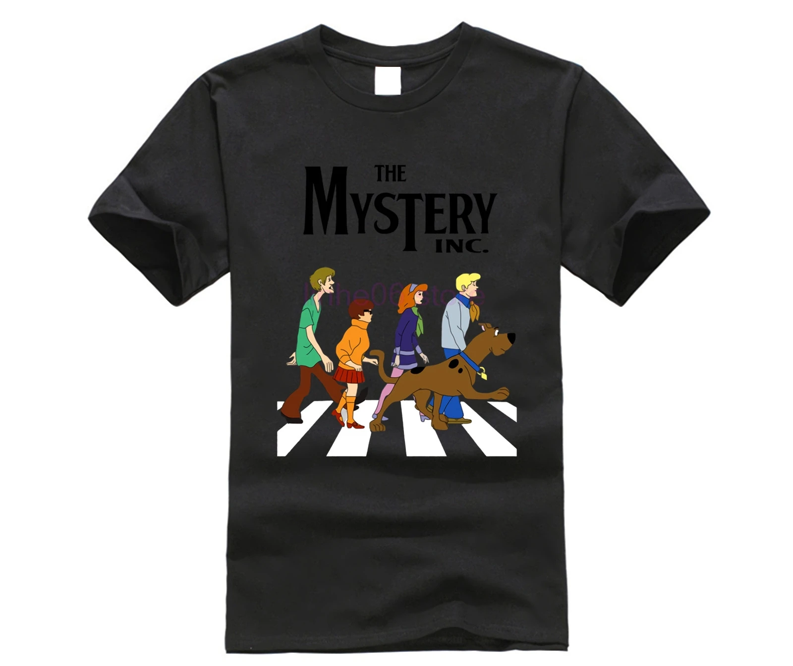 Для мужчин футболки Скуби Ду аббатство Дорога футболка Чистый хлопок размера