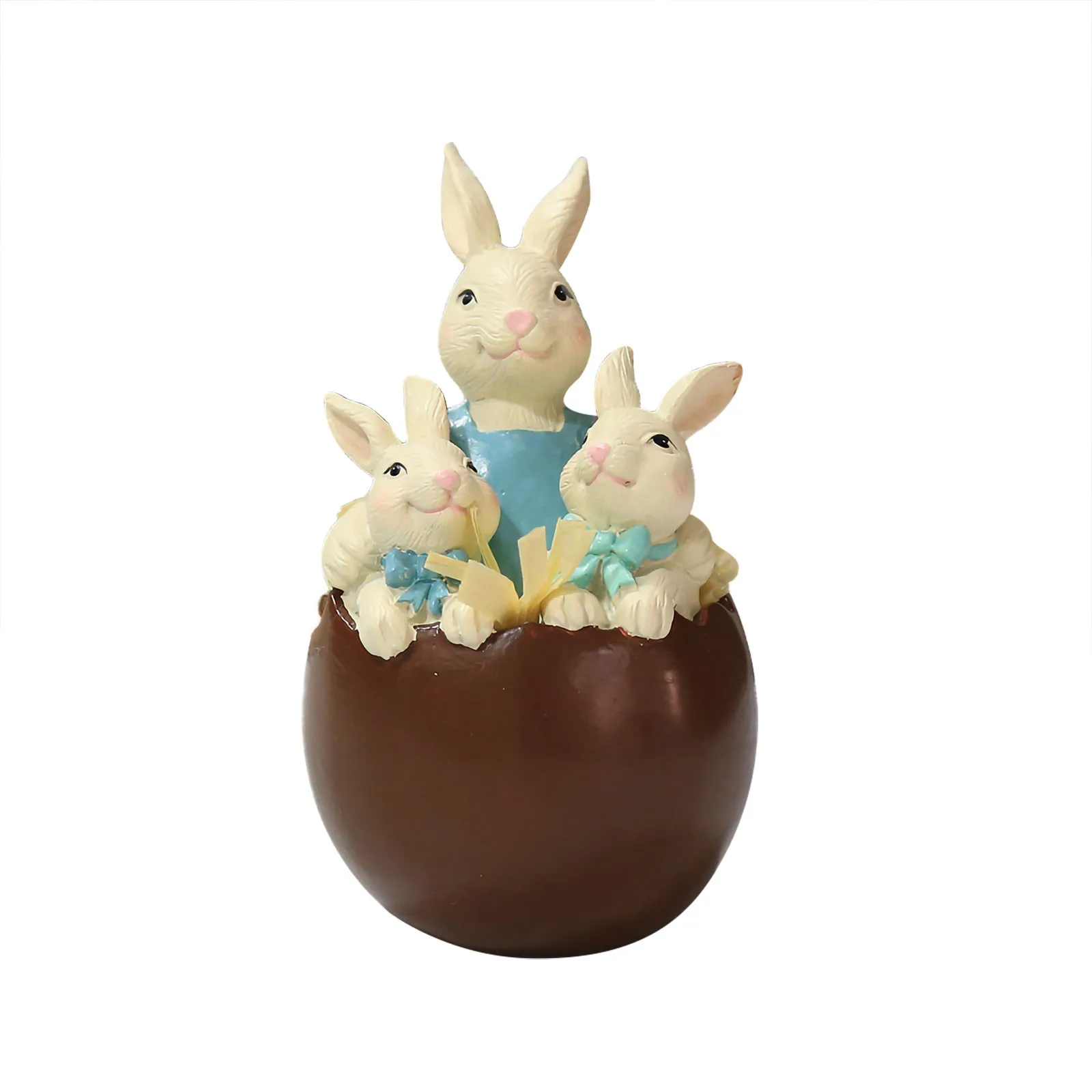 Пасхальные кусочки семейный кролик из шоколадной смолы подарок милая фигурка