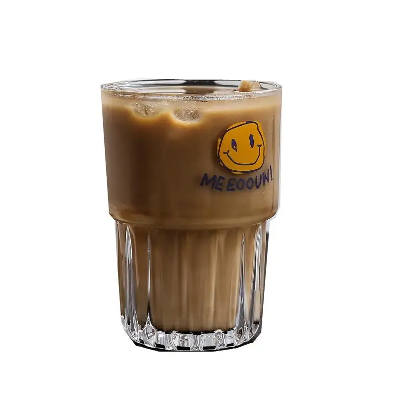 

Korea Double Creative Milk Cup Home Glass Juice Cup Student Cute Cartoon Drink Cup Coffee Cup Milk Tea Cup Summer