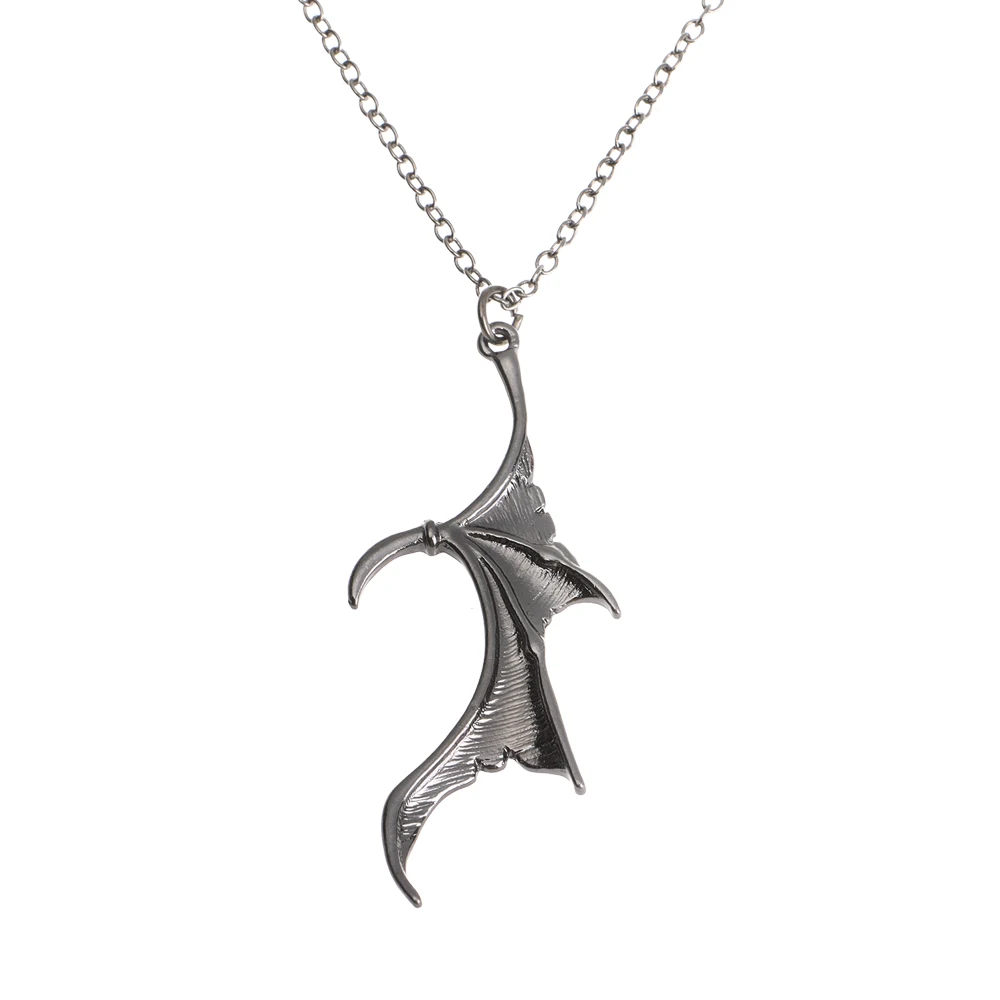 Ожерелье с подвеской в виде сердца крыльями дракона для влюбленных пар винтажное