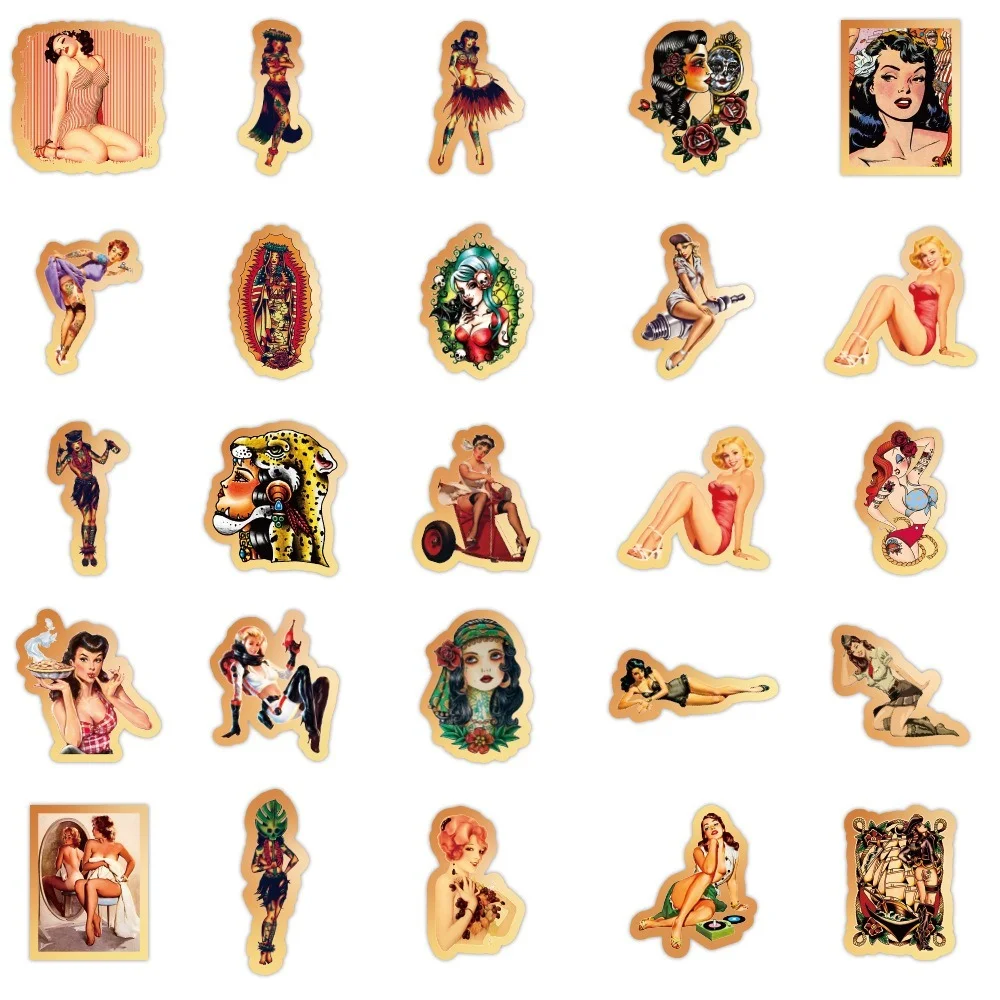 

10/30/50PCS Beauty Stickers Suitable for Motorcycle Notebook Luggage Skateboard Car Stickers Gifts