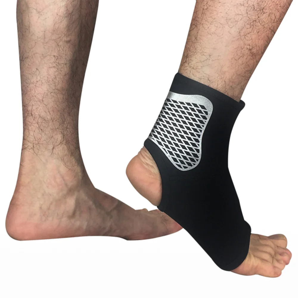 

2pcs Breathable Sports Ankle Protector Ankle Care Sleeve for Exercising Running Fitness Basketball (Black Size)